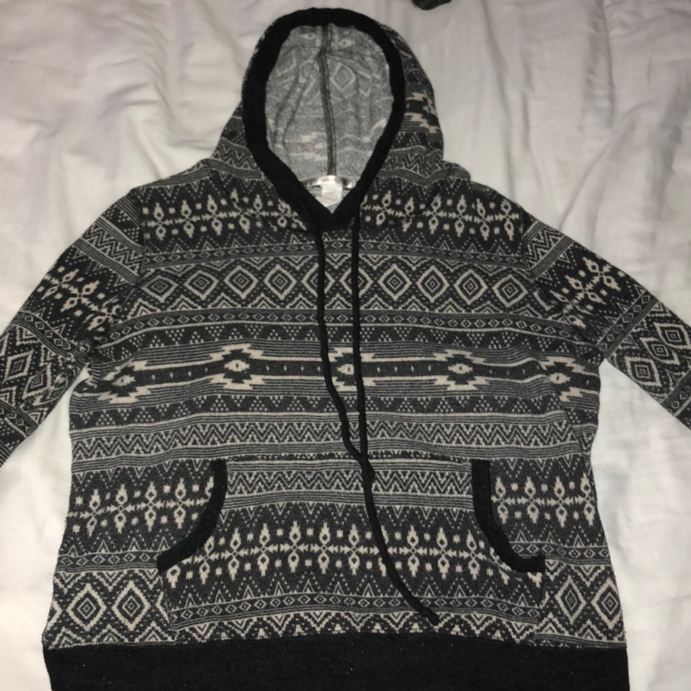 Patterned Hoodie